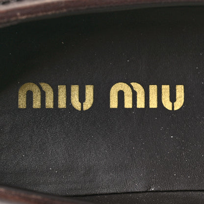 Miu Miu Spazzolato Penny Loafer 39 Ebony 7 of 8