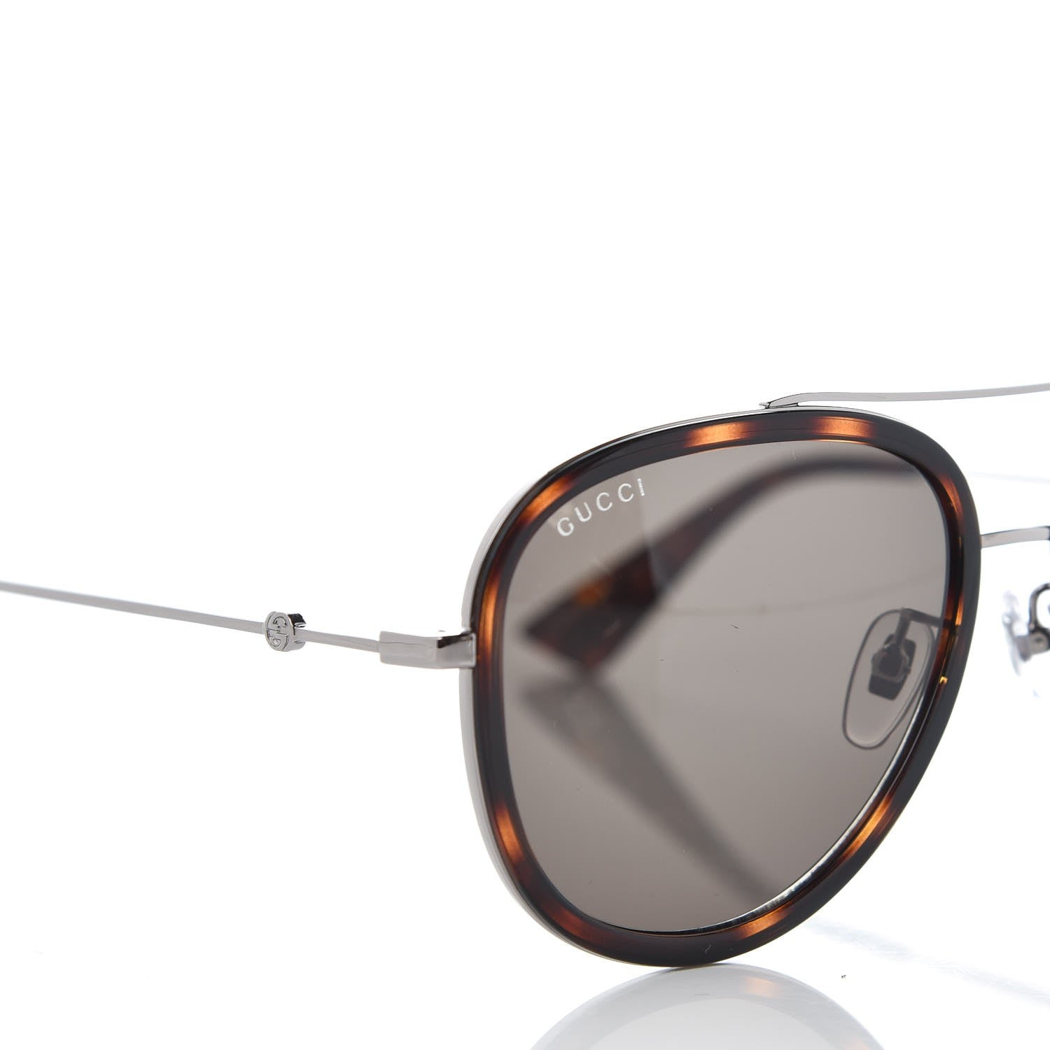 Gucci Aviator Sunglasses GG0062S Tortoise 7 of 9