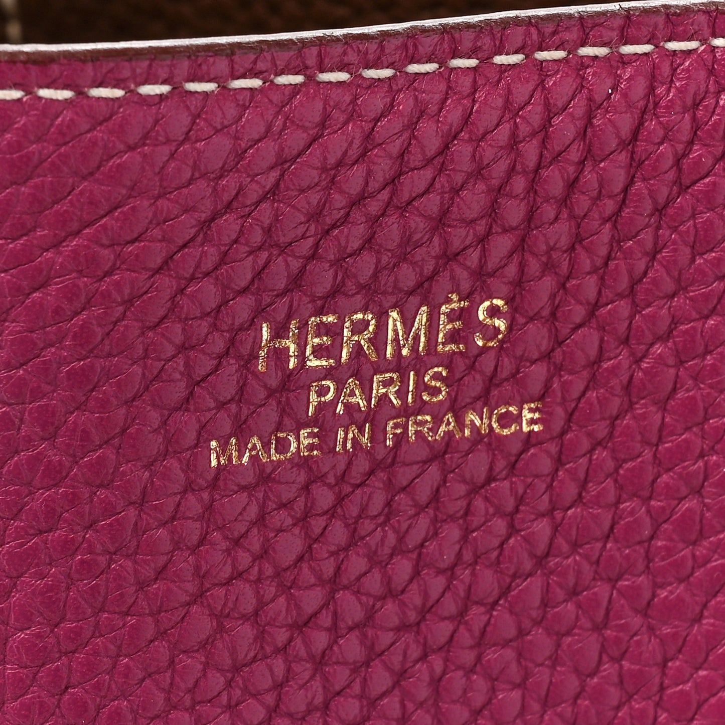 Taurillon Clemence Double Sens 36 Reversible Tote Marron Tosca