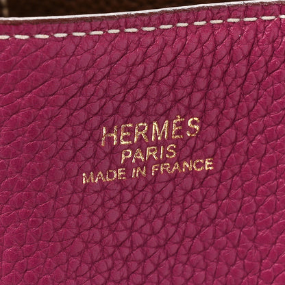 Hermes Taurillon Clemence Double Sens 36 Reversible Tote Marron Tosca 9 of 20