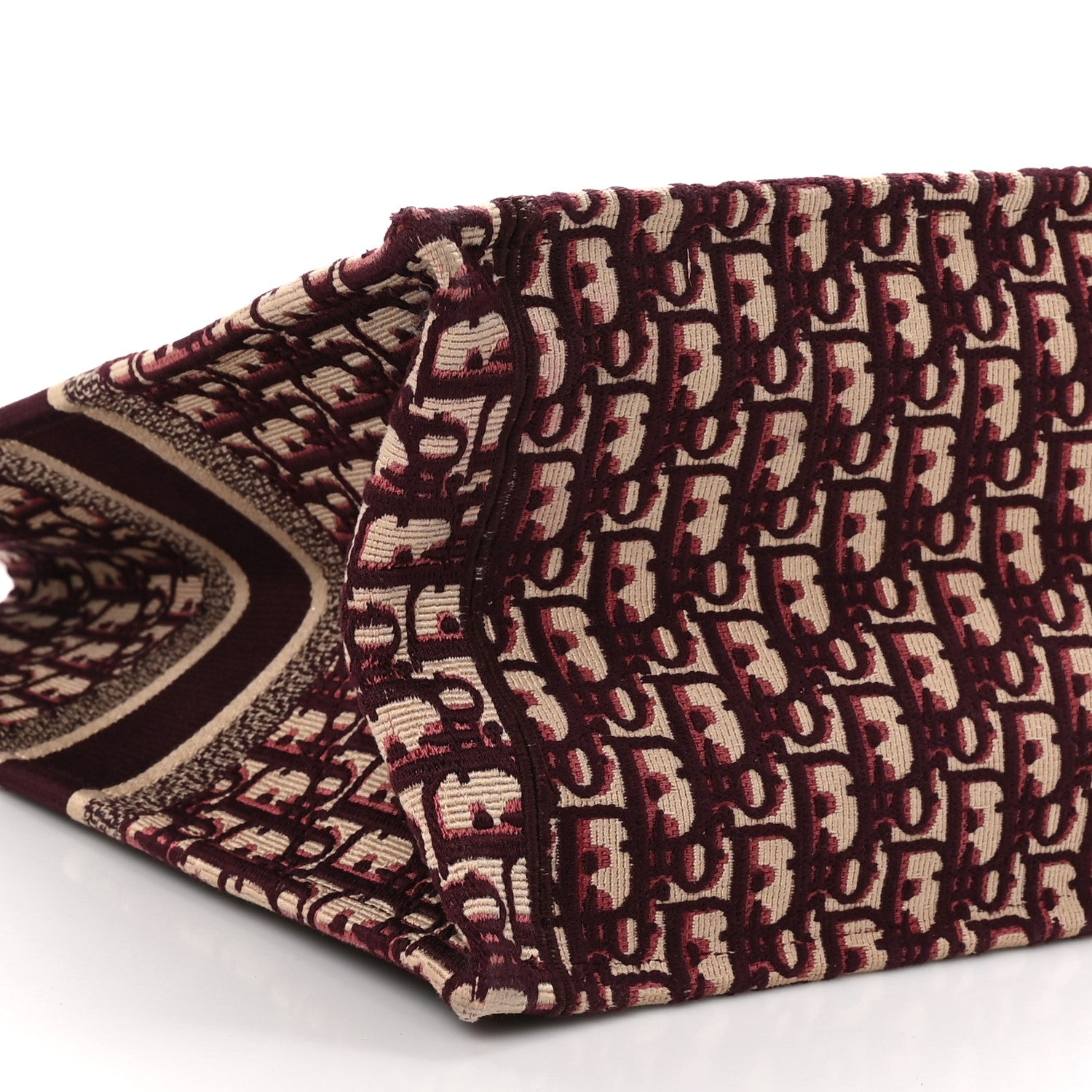 Christian Dior Oblique Large Book Tote Burgundy Multicolor 9 of 10