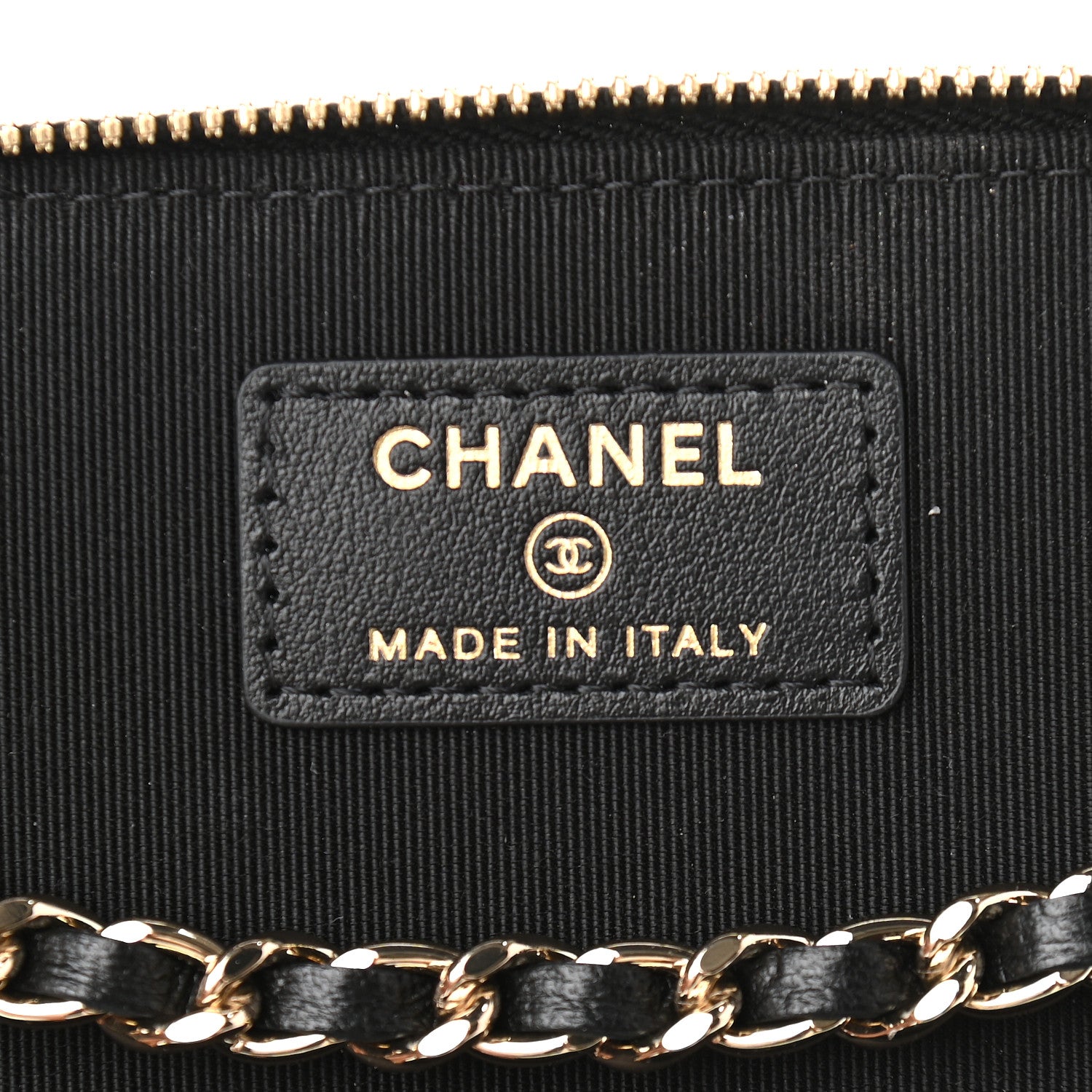 Chanel Lambskin Camellia Embossed Small Vanity Case With Chain Black 6 of 9