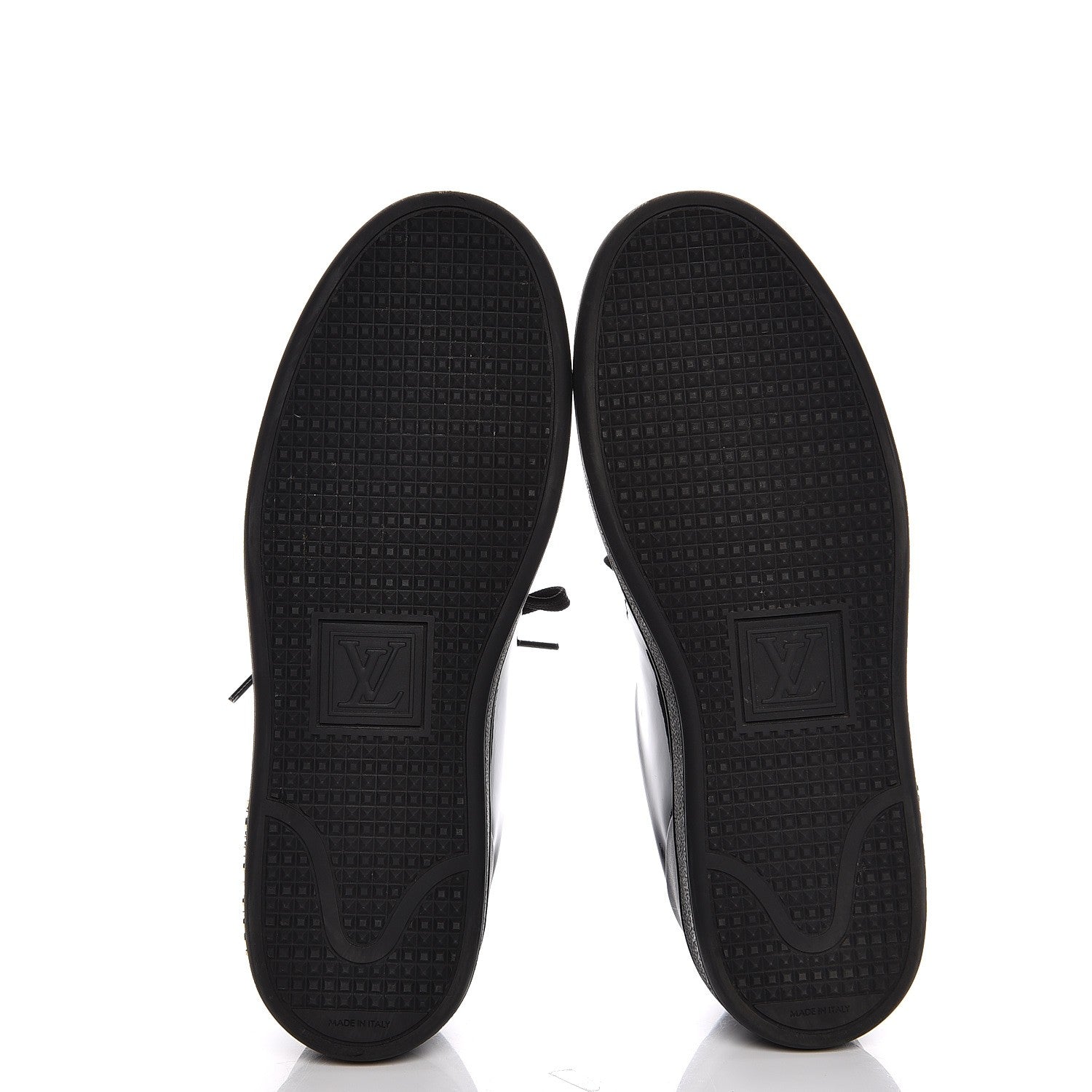 Louis Vuitton Patent Calfskin Frontrow Sneakers 37 Black 5 of 9
