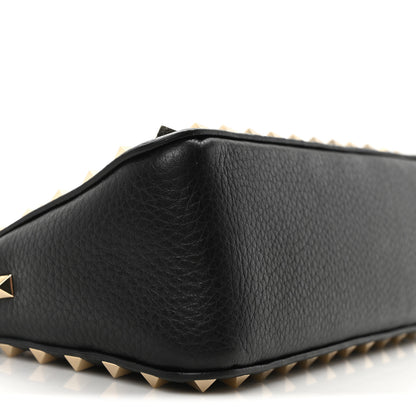 Valentino Garavani Pebbled Calfskin Small Rockstud Flip Lock Shoulder Bag Black 8 of 10