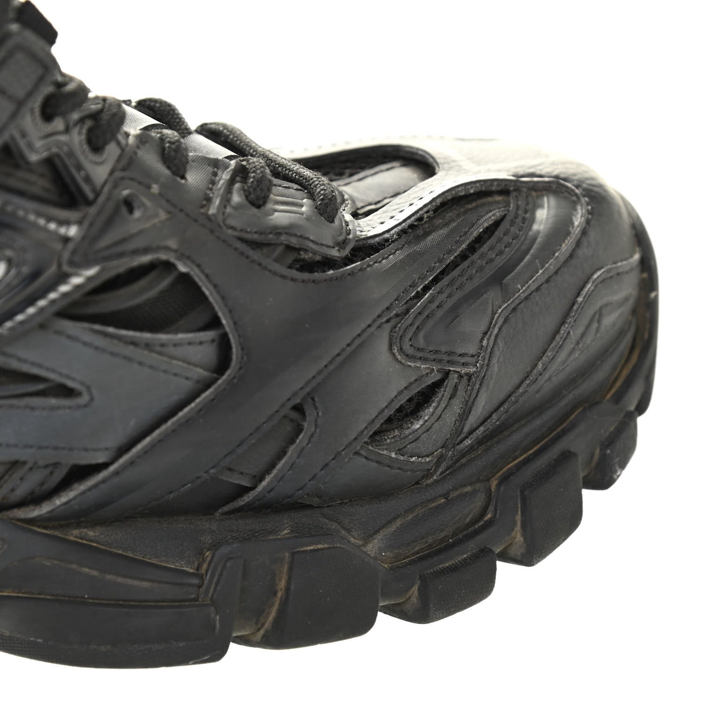 Rubber Mesh Womens Track.2 Open Sneakers 39 Black