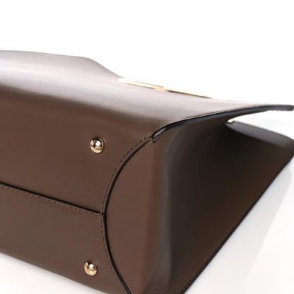 Salvatore Ferragamo Calfskin Vela Tote Shoulder Bag Brown 12 of 13