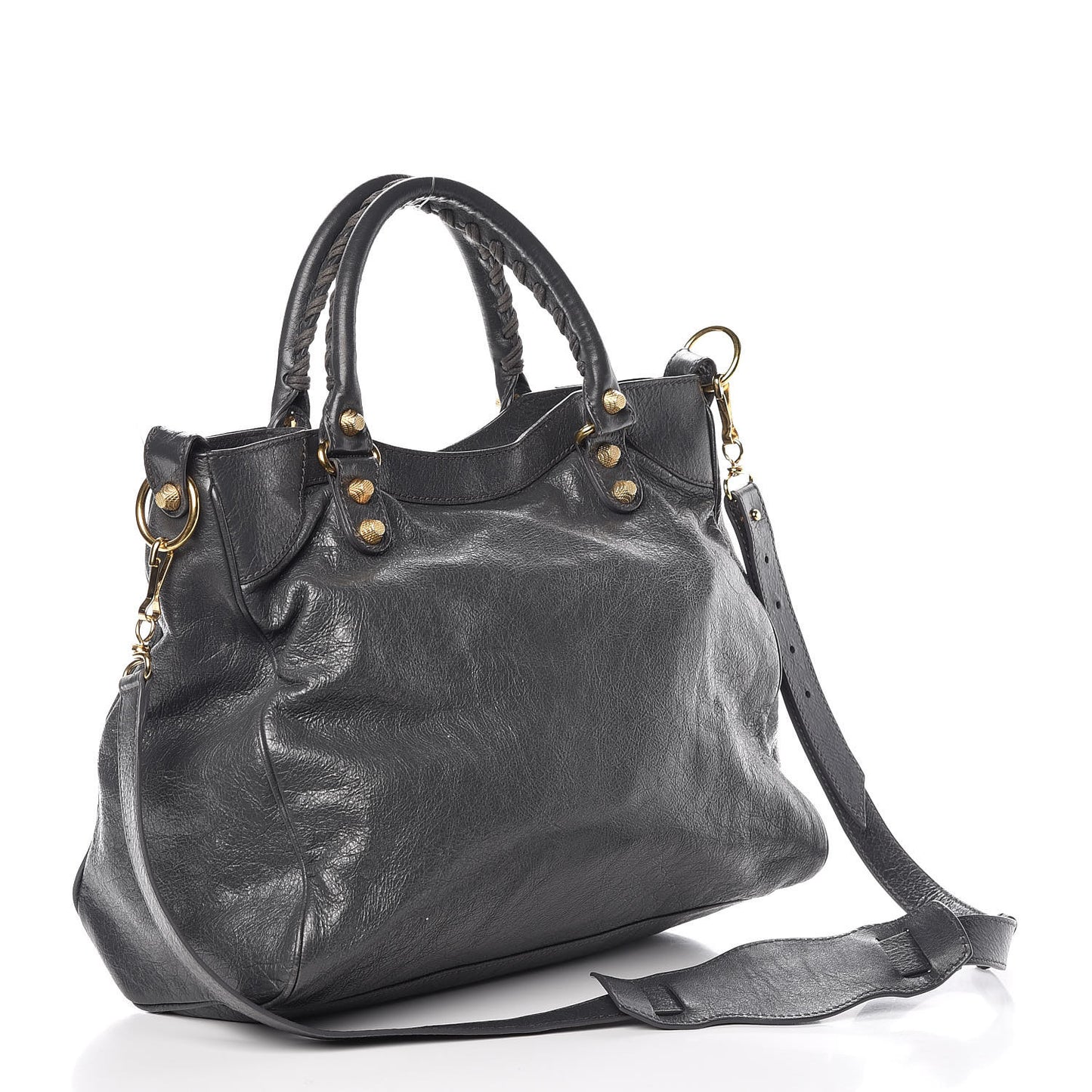 Agneau Giant 12 Gold Hardware Velo Gris Fossile Anthracite