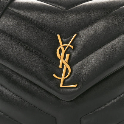 Saint Laurent Calfskin Y Quilted Monogram Toy Loulou Crossbody Bag Black 9 of 11