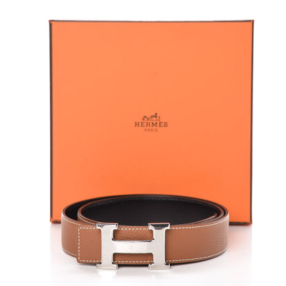 Hermes Box Togo 32mm H Belt 90 Black Gold 9 of 9