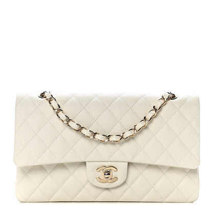 Chanel Caviar Quilted Medium Double Flap White 1 of 6
