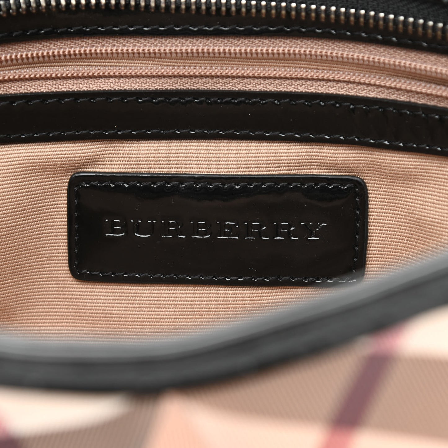 Patent Nova Check Shoulder Bag Black