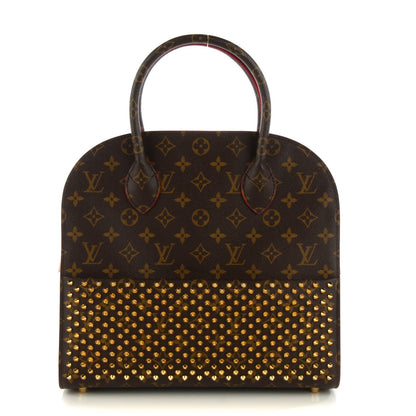 Louis Vuitton Monogram Calf Hair Spikes Iconoclasts Christian Louboutin Tote Red 1 of 7
