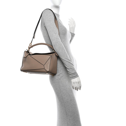 Loewe Calfskin Medium Puzzle Bag Light Oat 2 of 12