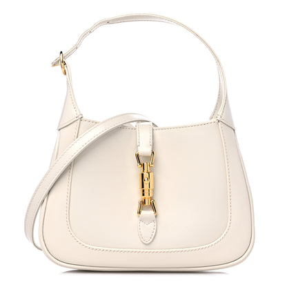 Gucci Boarded Dyana Lux Calfskin Mini Jackie 1961 Hobo Mystic White 1 of 9