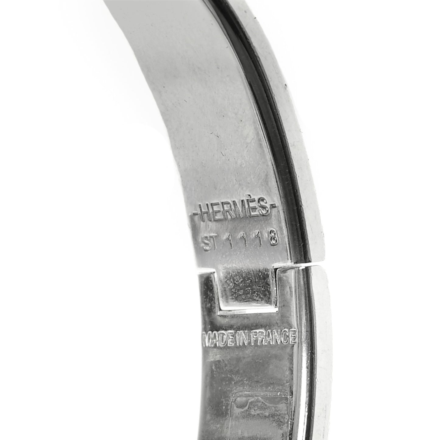 Enamel Narrow Clic Clac H Bracelet Bleu Indigo