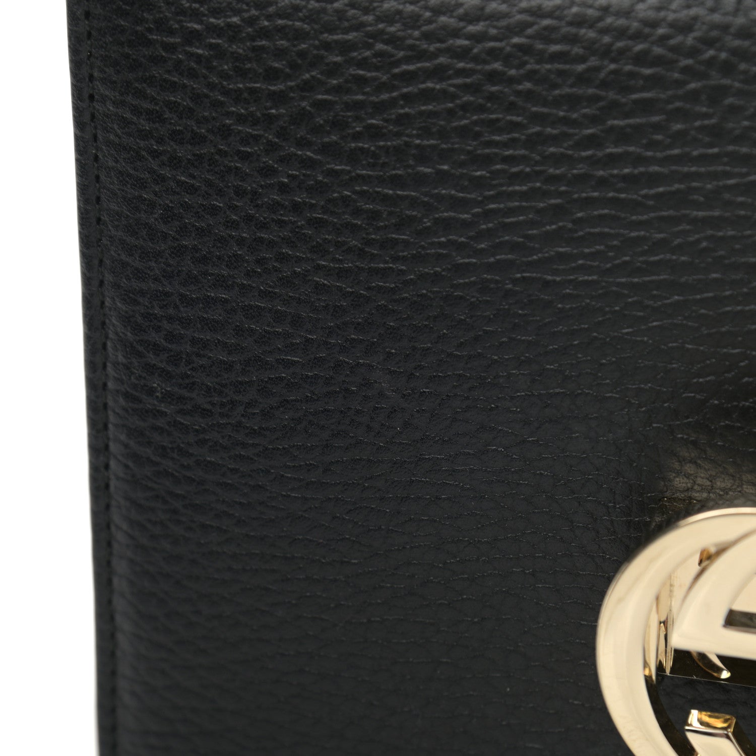 Gucci Dollar Calfskin Small Interlocking G Shoulder Bag Black 21 of 22