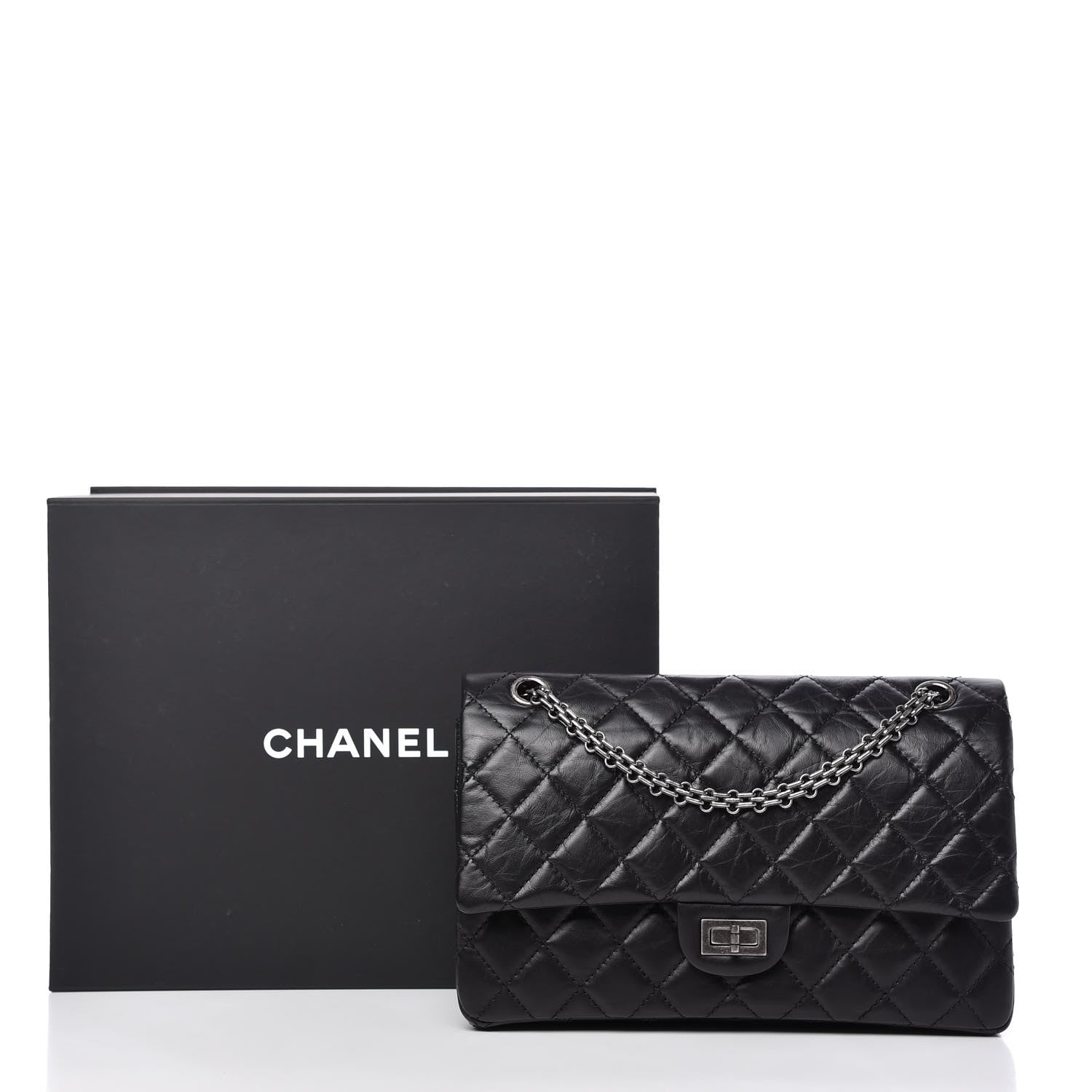 Chanel Aged Calfskin Quilted 2.55 Reissue 226 Flap Black 11 of 11