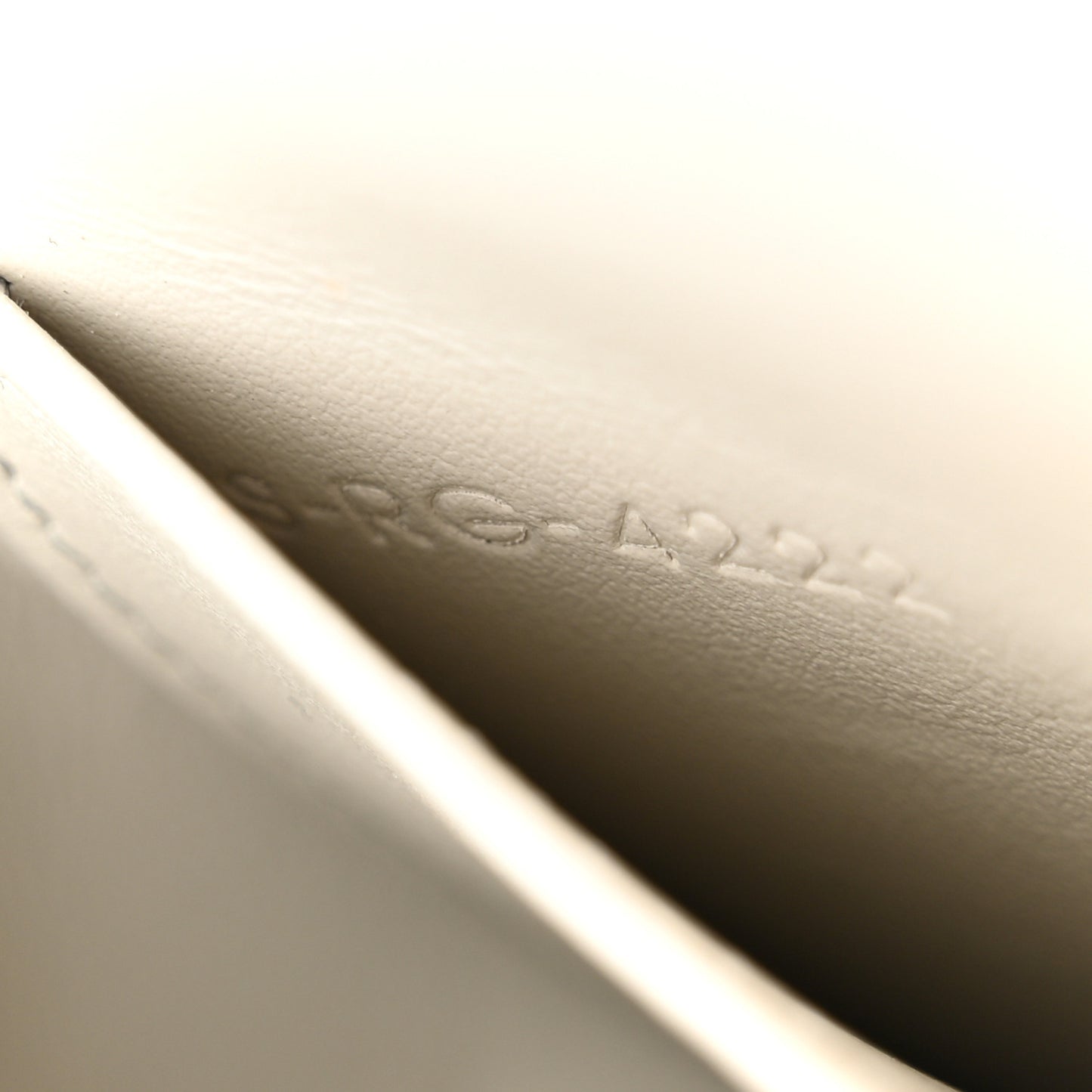 Shiny Calfskin Mini Triomphe Chalk