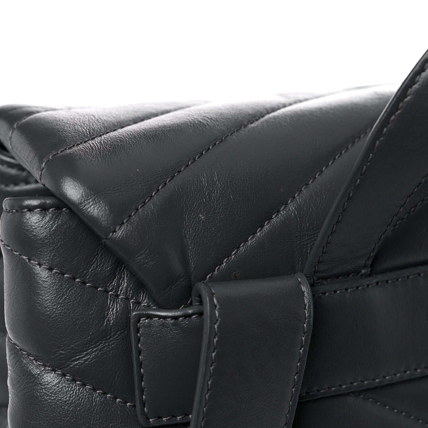 Saint Laurent Calfskin Y Quilted Monogram Medium Loulou Backpack Storm 16 of 16