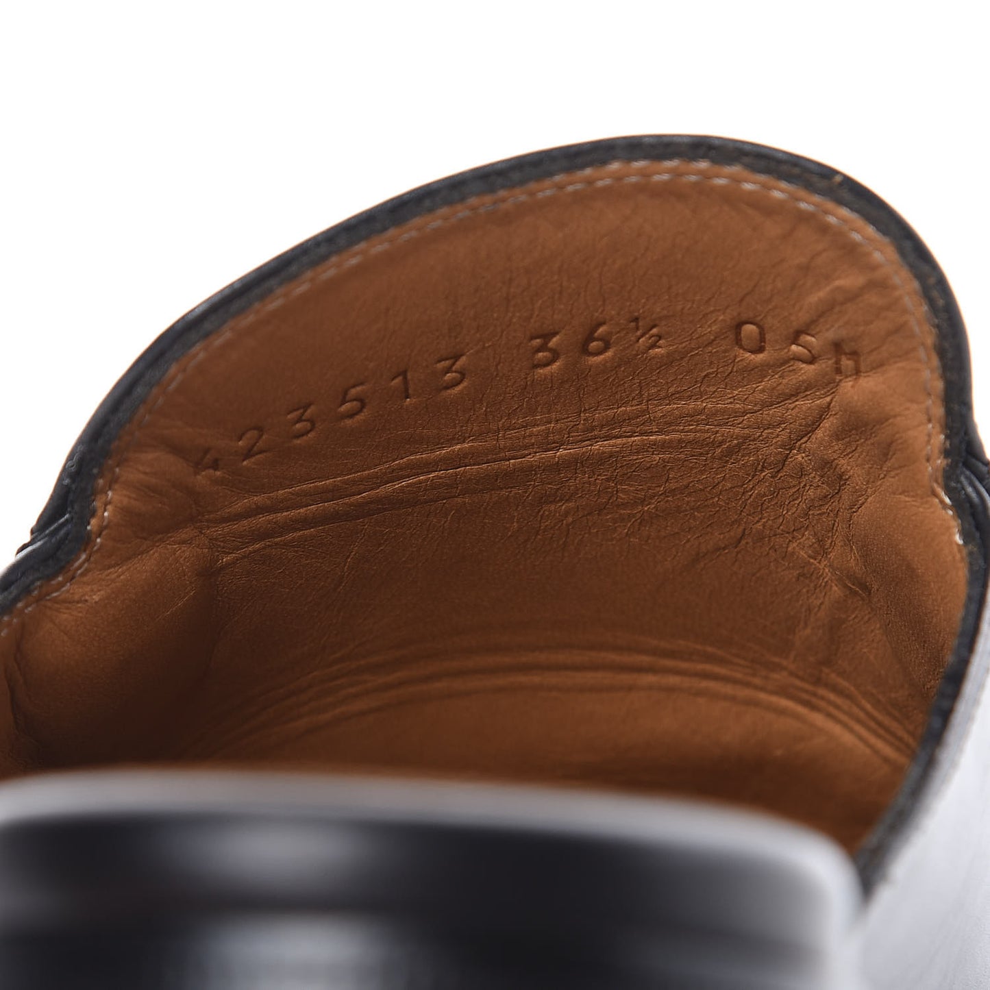 Calfskin Womens Princetown Slippers 36.5 Black