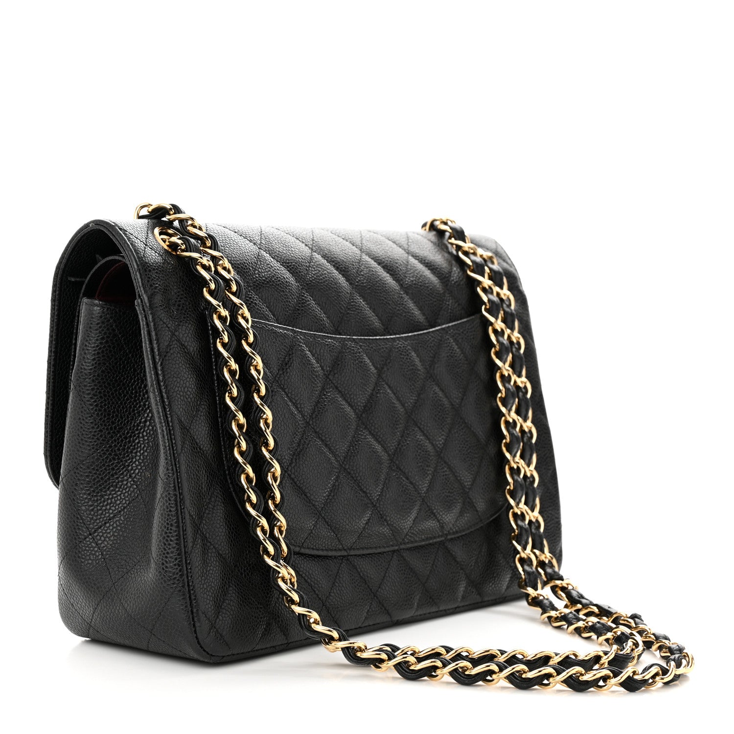 Chanel Caviar Quilted Jumbo Double Flap Black 3 of 12