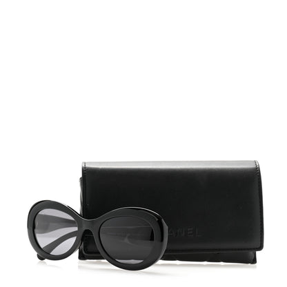 Chanel Acetate Polarized Oval CC Sunglasses 5469-B-A Black 8 of 8