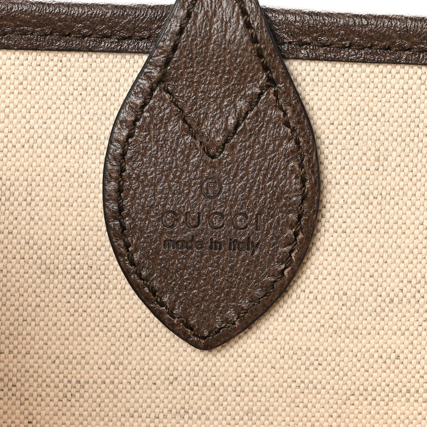 GG Supreme Monogram Textured Dollar Calfskin Web Large Ophidia Tote Beige Ebony New Acero