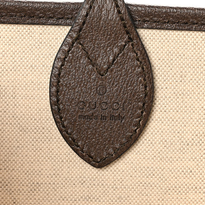 Gucci GG Supreme Monogram Textured Dollar Calfskin Web Large Ophidia Tote Beige Ebony New Acero 8 of 11
