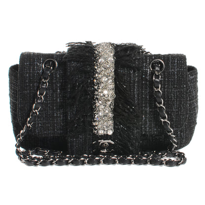 Chanel Tweed Swarovski Crystal Small Flap Black 1 of 7