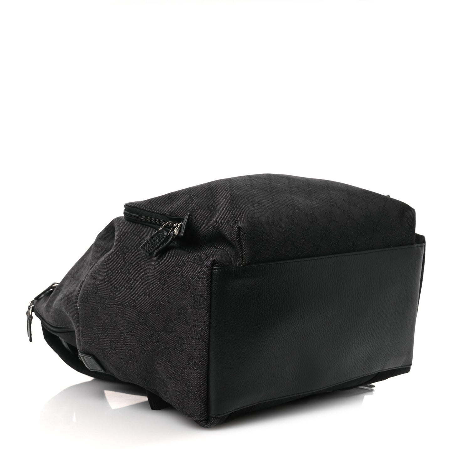 Denim Monogram Medium Backpack Black