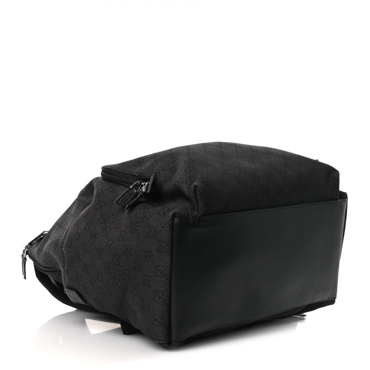 Gucci Denim Monogram Medium Backpack Black 4 of 12