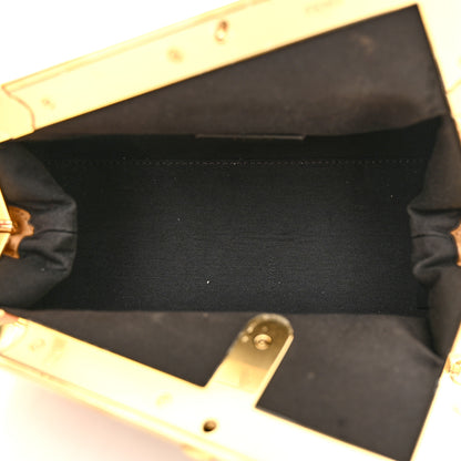 Fendi Raffia Chenille Shiny Nappa FF 1974 Small Fendi First Natural White Miele Scuro 5 of 12