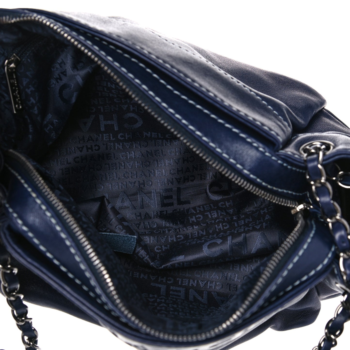Lambskin Lax Accordion Hobo Navy