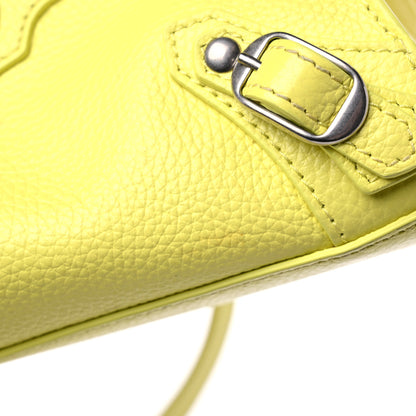 Balenciaga Grained Calfskin Neo Classic Silver Hardware Mini City Light Yellow 8 of 10
