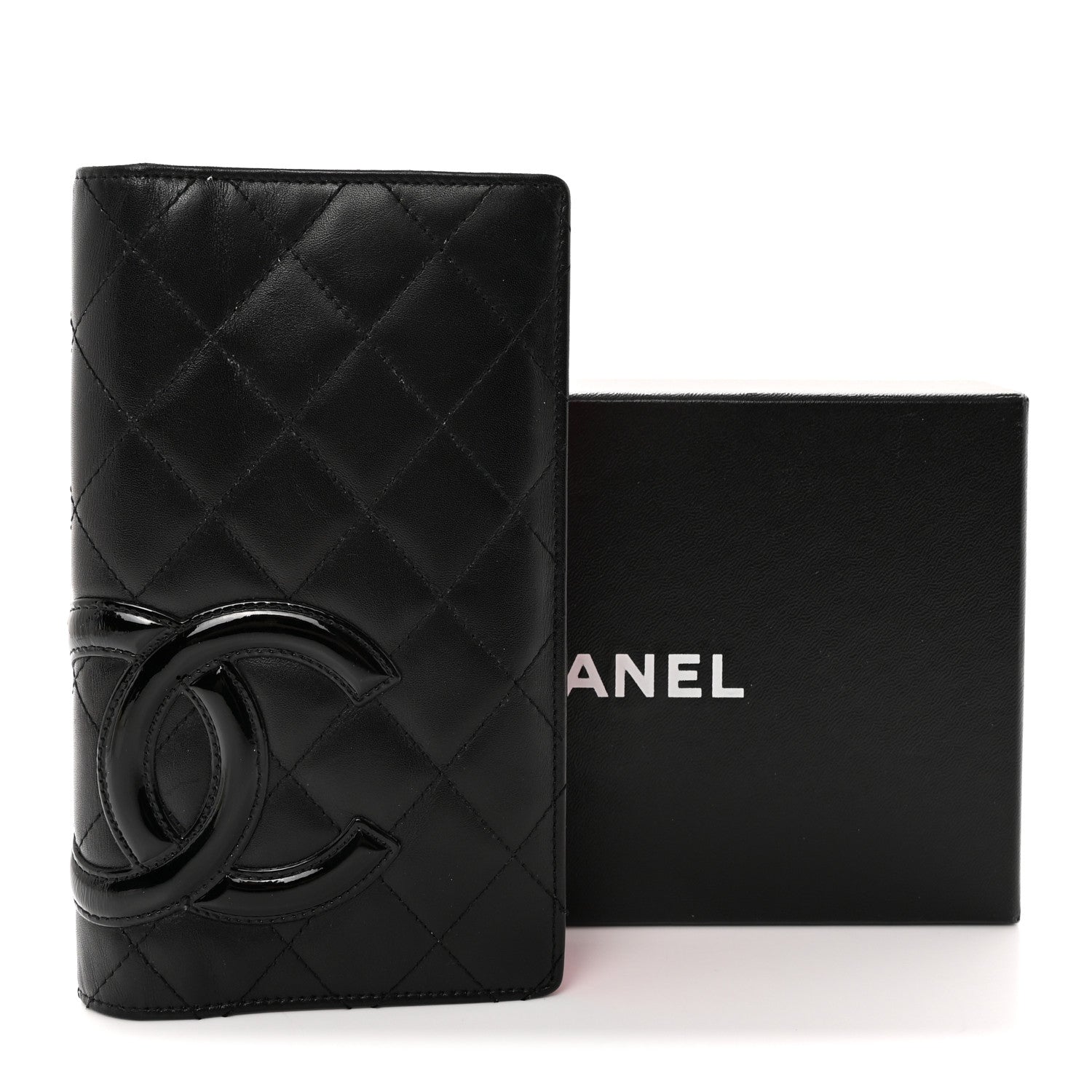 Chanel Calfskin Quilted Cambon Yen Wallet Black 13 of 13