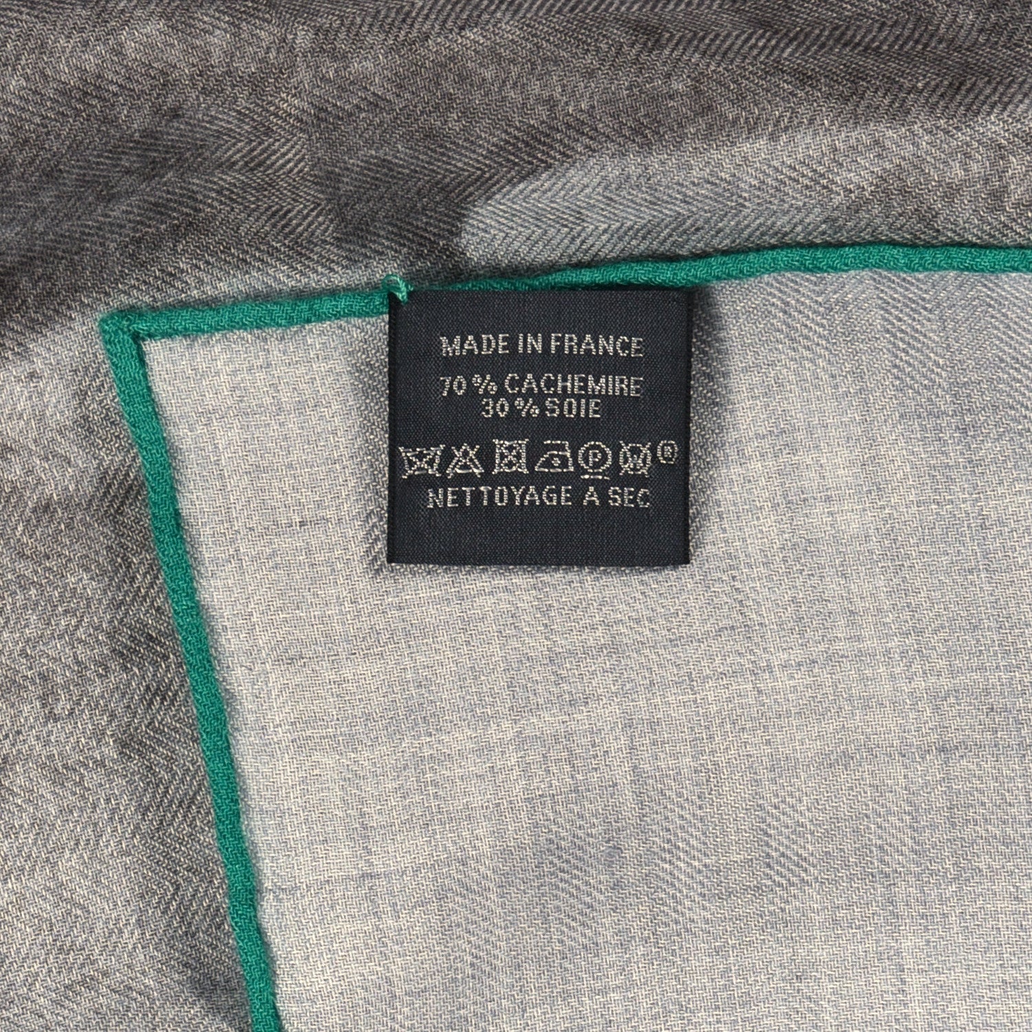 Hermes Cashmere Silk Une Rose Pour Alma Shawl 140 Gris Chine Sepia 6 of 6