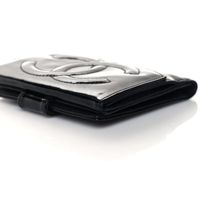 Chanel Patent Timeless CC Compact French Wallet Black 12 of 15
