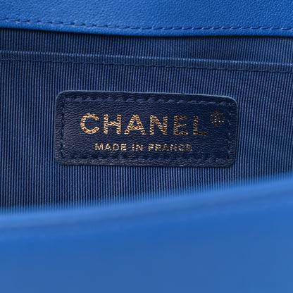 Chanel Lambskin Quilted Medium Boy Flap Blue 6 of 10