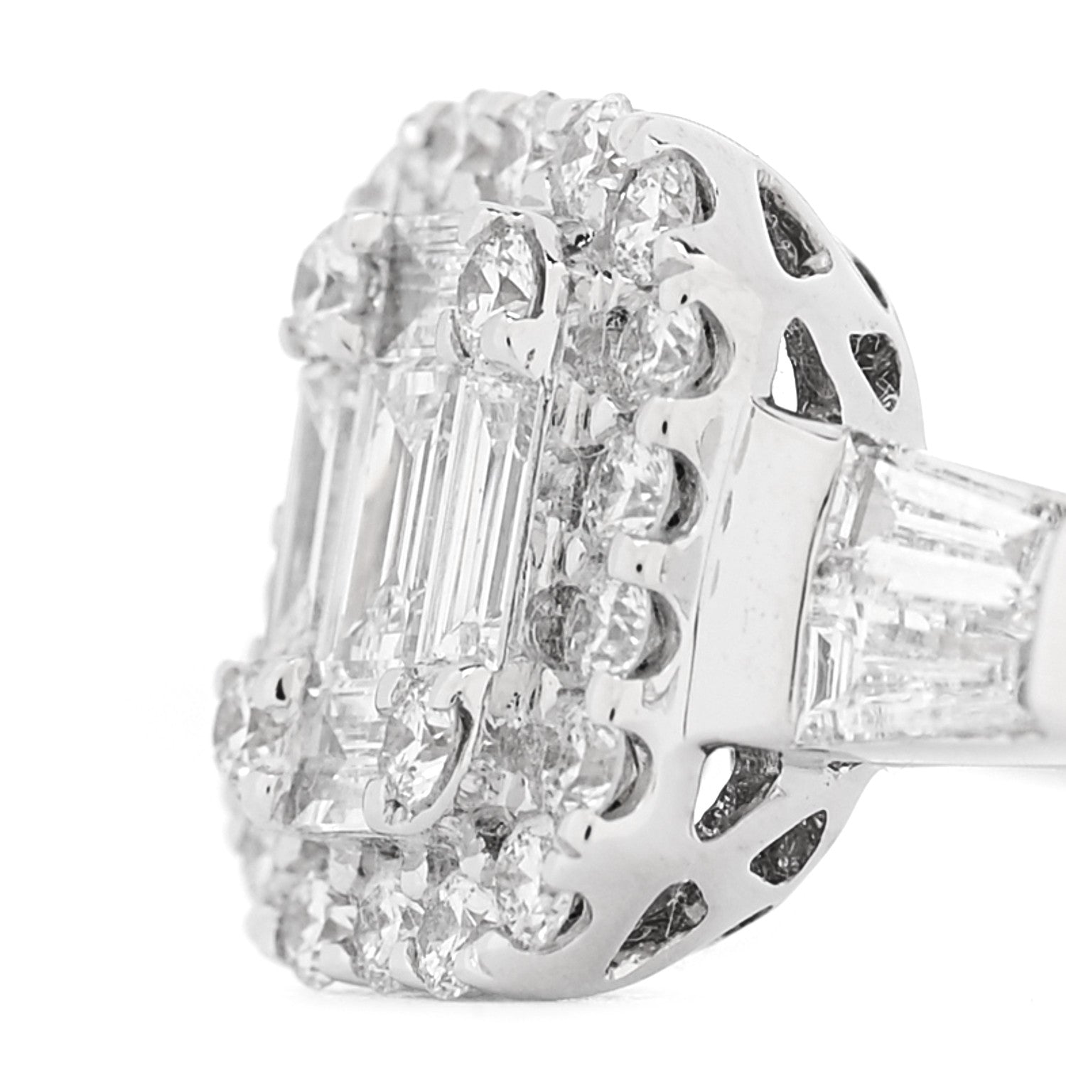 Parker & West by FASHIONPHILE 18K White Gold Diamond .75ct Baguette Cut Ring 49 5 3 of 9