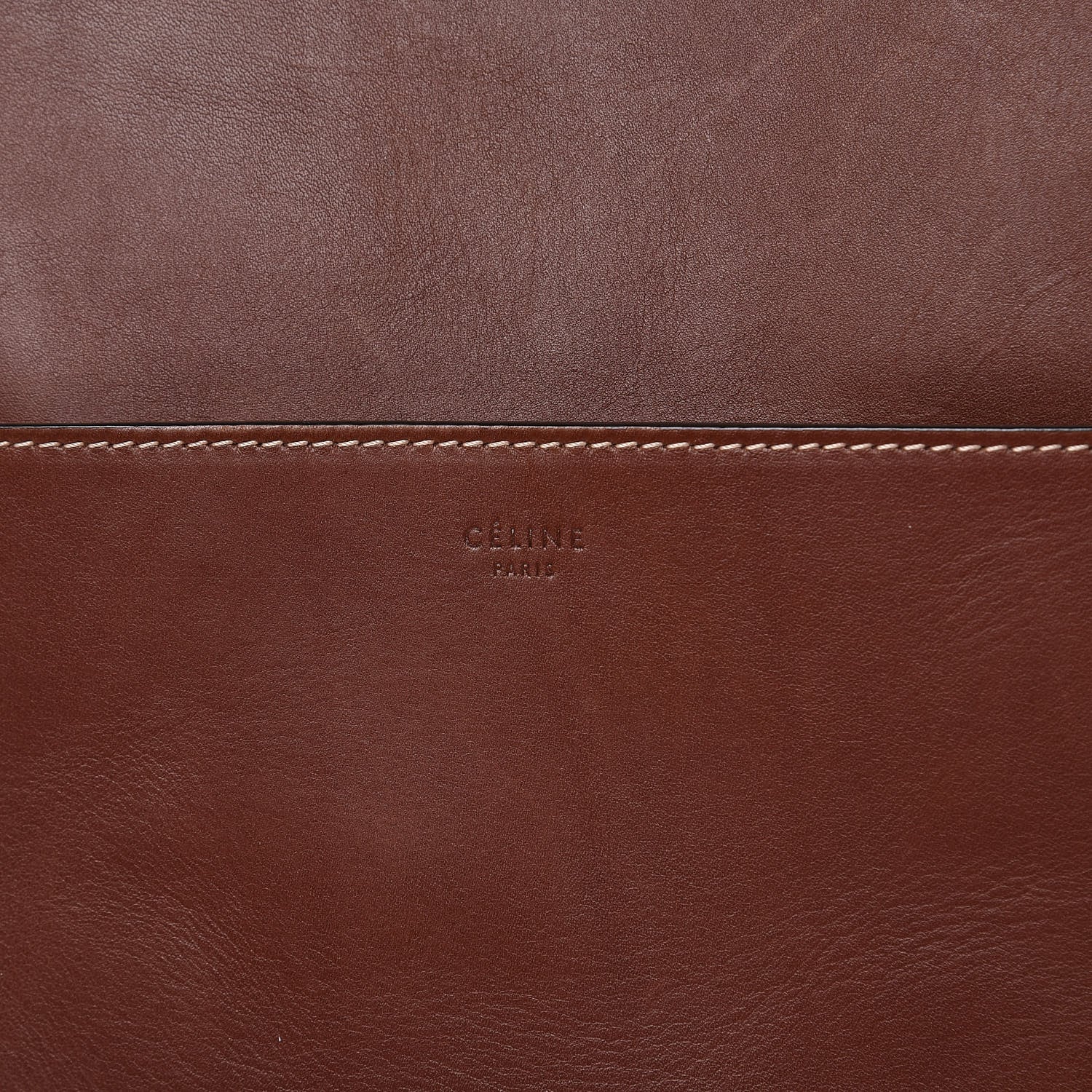 Celine Natural Calfskin Sangle Bucket Bag Dark Brown 11 of 12