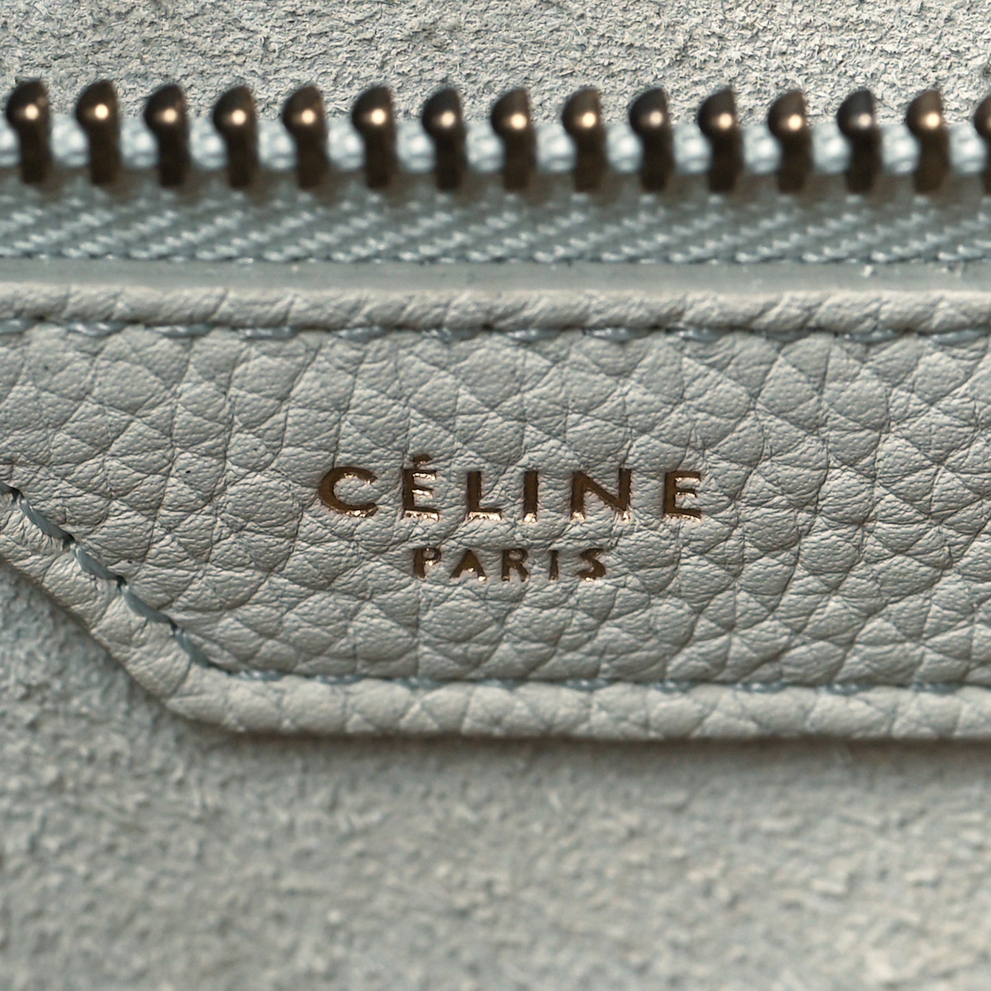 Drummed Calfskin Micro Luggage Chalk