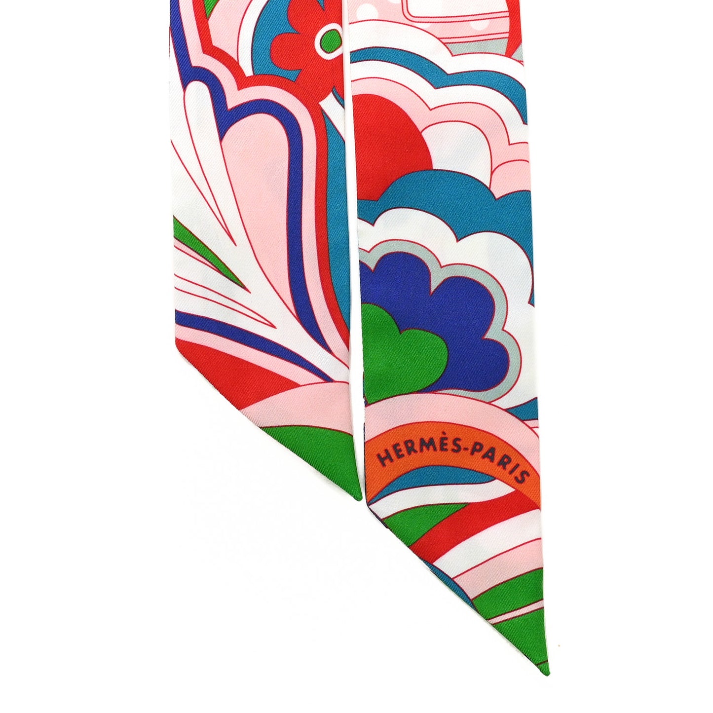 Silk Faubourg Rainbow Twilly Rose Pale Rouge Vert