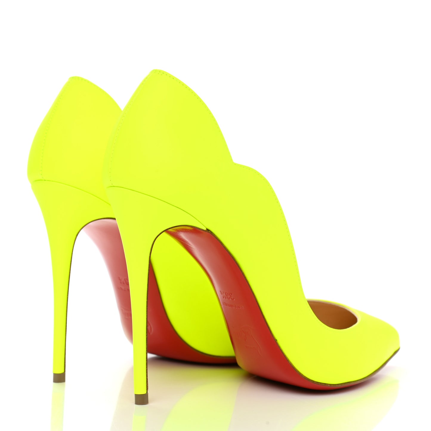 Calfskin Hot Chick 100 Pumps 38.5 Fluo