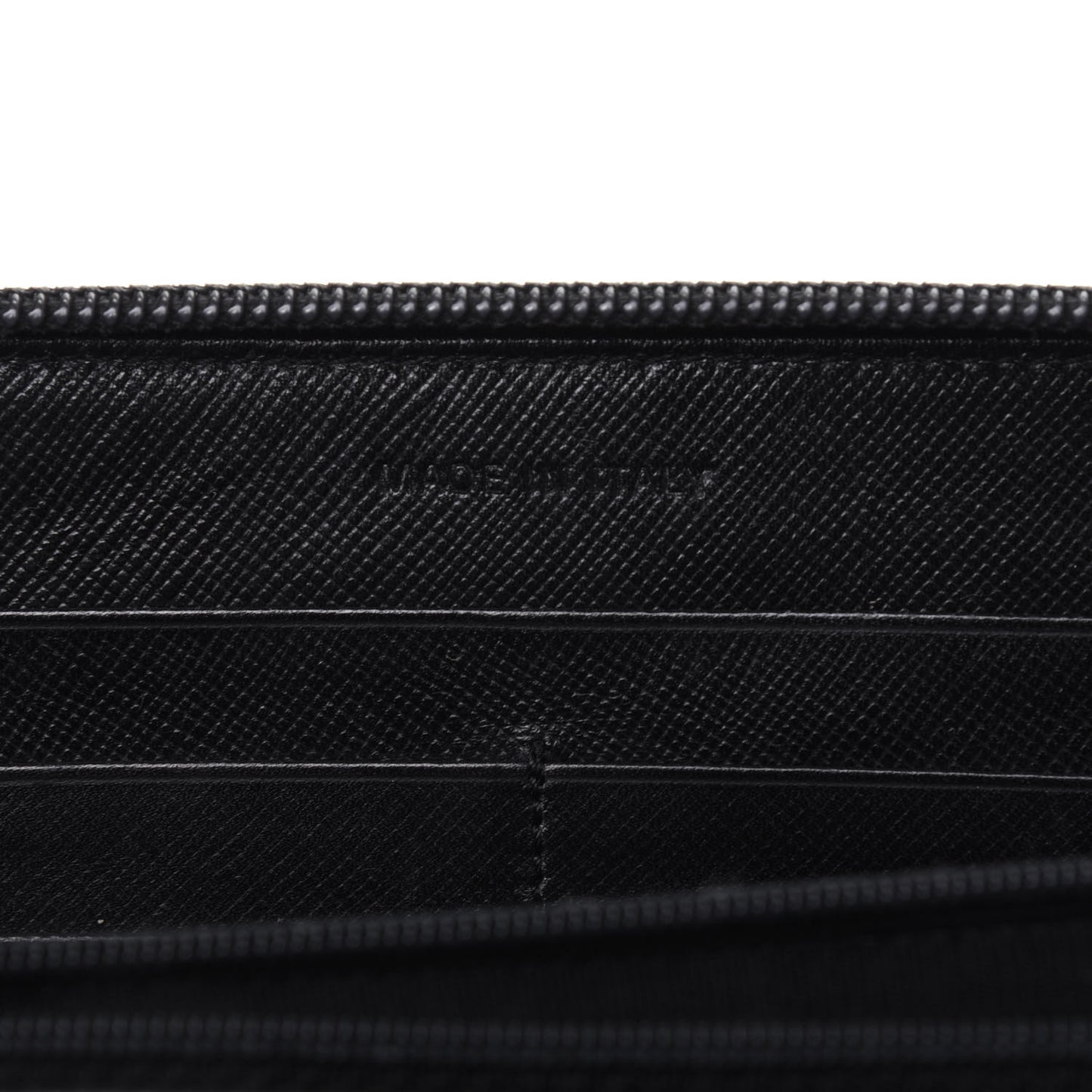 Tessuto Nylon Quilted Zip Around Wallet Black