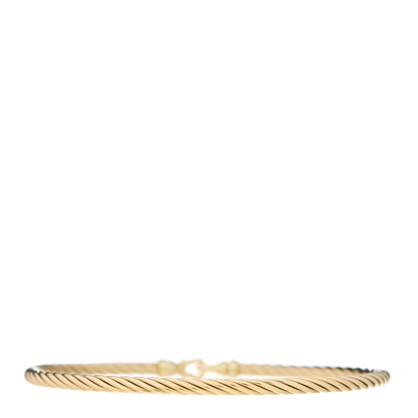 18K Yellow Gold 3mm Cable Buckle Bracelet