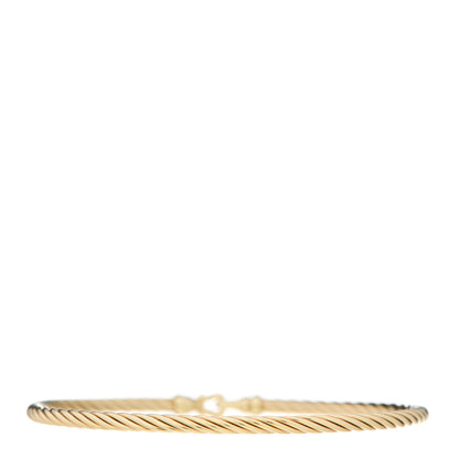David Yurman 18K Yellow Gold 3mm Cable Buckle Bracelet 2 of 4