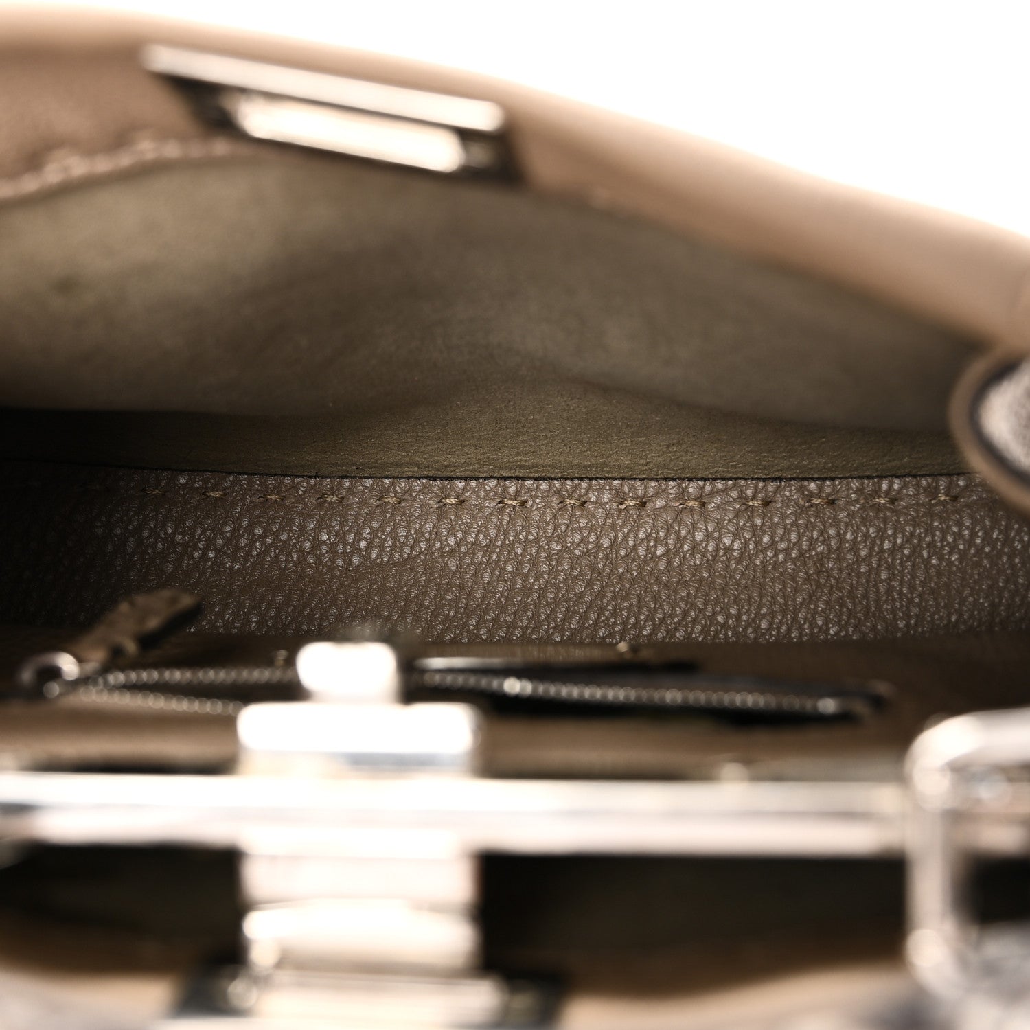 Fendi Cuoio Romano Snakeskin Selleria Mini Peekaboo Iconic Satchel Roccia Corda 5 of 10