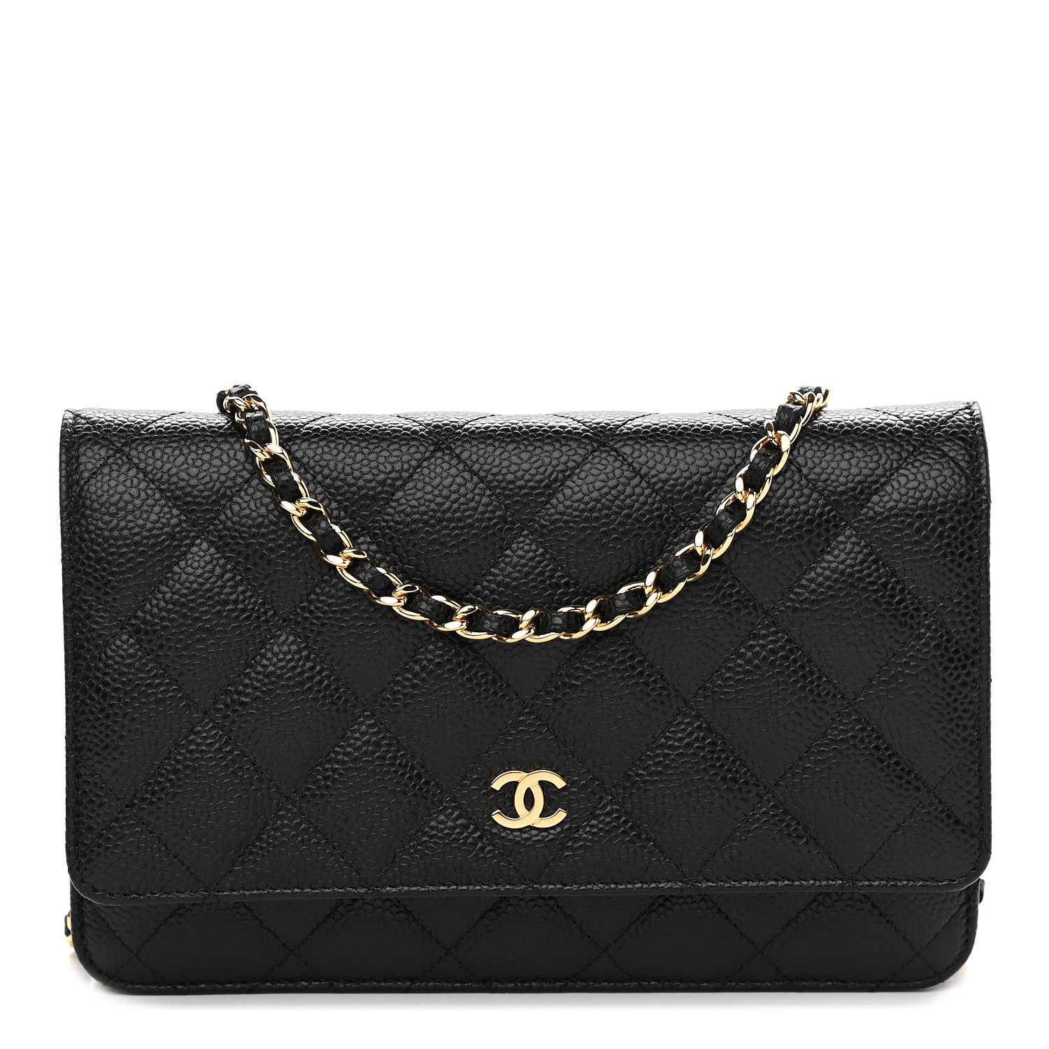 Chanel Caviar Quilted Wallet On Chain WOC Black 1 of 10
