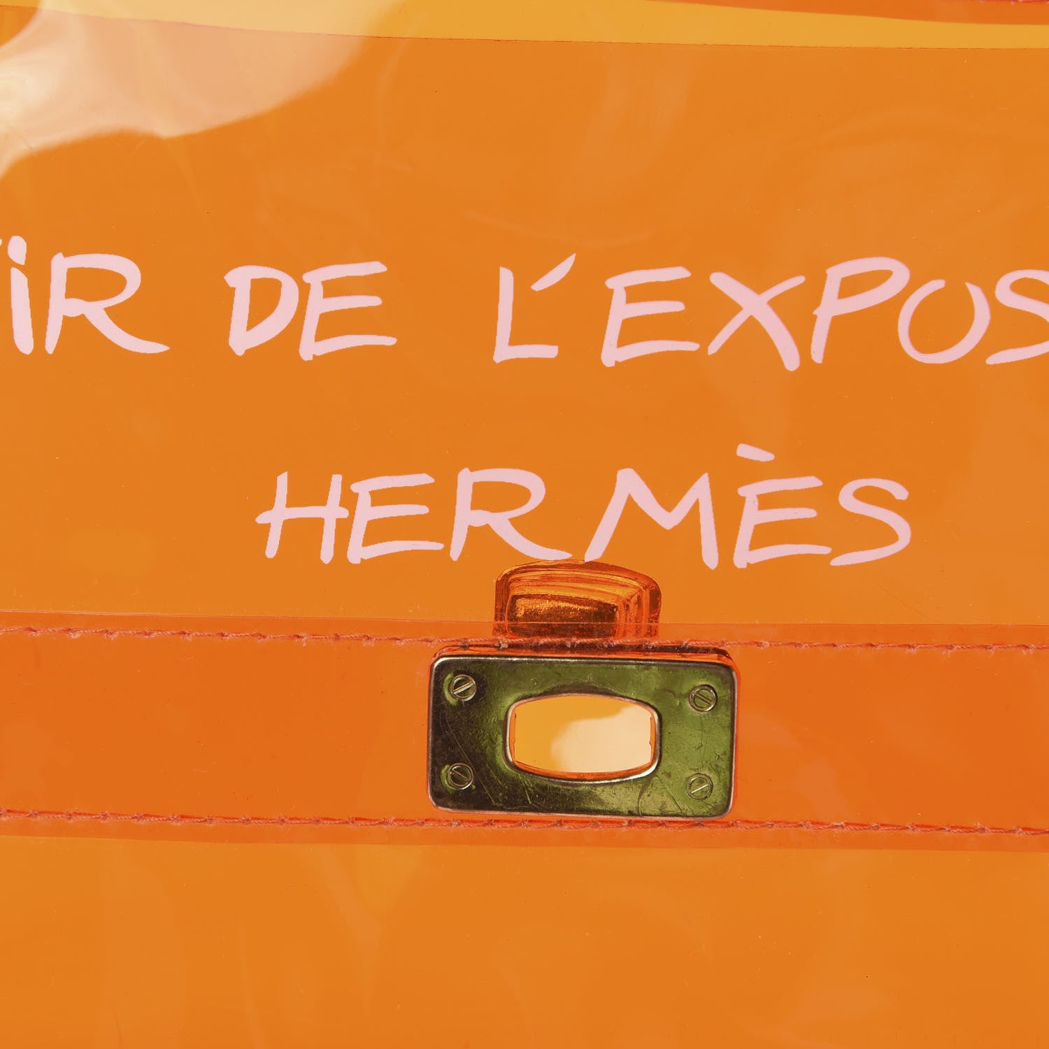 Hermes Vinyl Souvenir De L'Exposition Kelly Orange 5 of 11