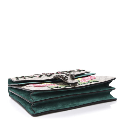 Gucci GG Supreme Monogram Embroidered Medium Dionysus Shoulder Bag Emerald 4 of 10